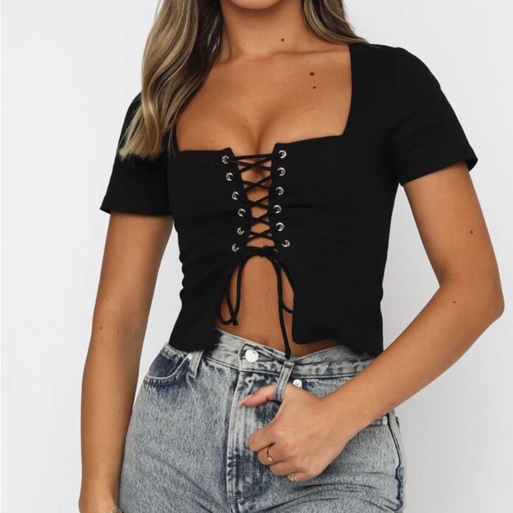 White Fox Black “Was Always You” Top in XS